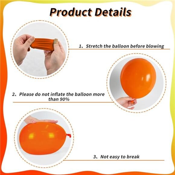 Fall Balloon Arch Kit, Fall Birthday Party Decorations, Orange Burgundy Yellow - Picture 3 of 7